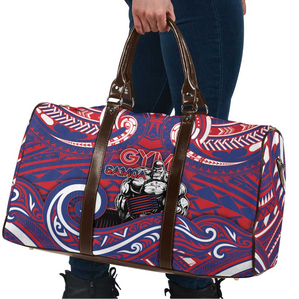 Samoa Gym Travel Bag Muscle Samoan Tribal Waves DT05 - Polynesian Pride