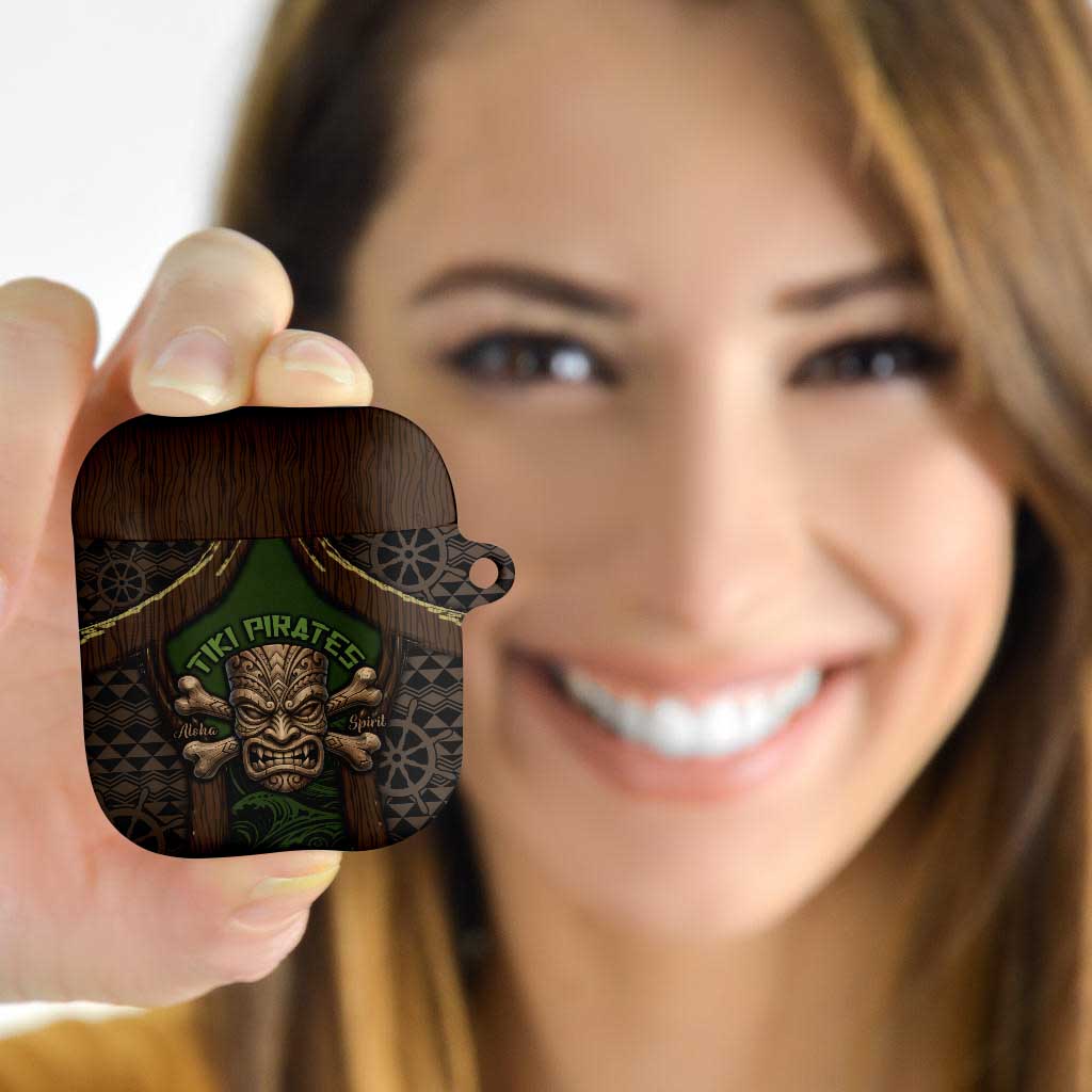 Hawaii Tiki Pirates AirPods Case Kakau Pattern Polynesian Style