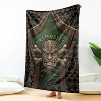Hawaii Tiki Pirates Blanket Kakau Pattern Polynesian Style