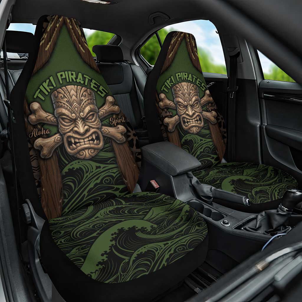 Hawaii Tiki Pirates Car Seat Cover Kakau Pattern Polynesian Style