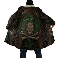 Personalised Hawaii Tiki Pirates Cloak Kakau Pattern Polynesian Style