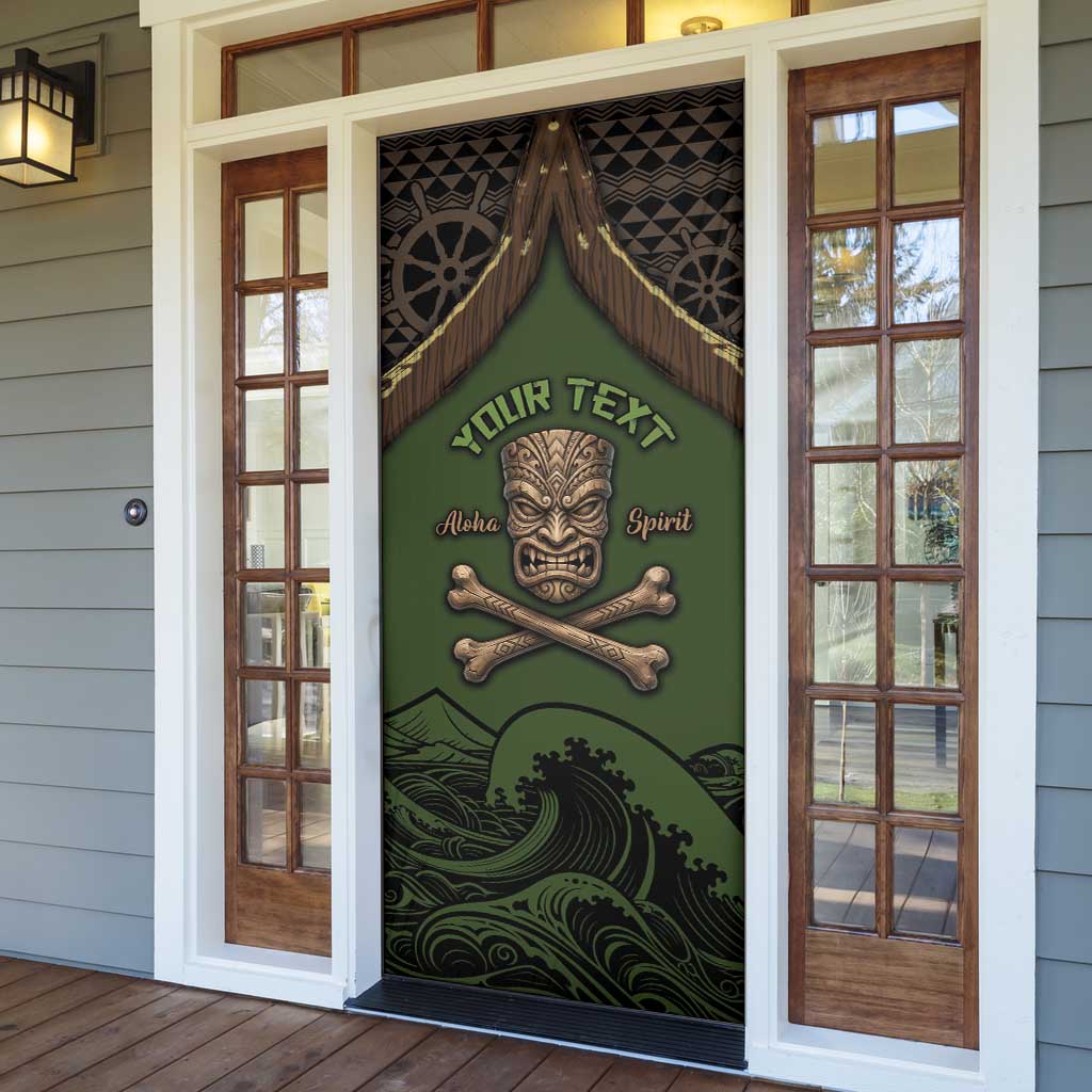 Personalised Hawaii Tiki Pirates Door Cover Kakau Pattern Polynesian Style DT05 - Polynesian Pride