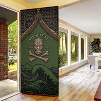 Personalised Hawaii Tiki Pirates Door Cover Kakau Pattern Polynesian Style DT05 - Polynesian Pride