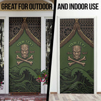 Personalised Hawaii Tiki Pirates Door Cover Kakau Pattern Polynesian Style DT05 - Polynesian Pride