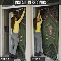 Personalised Hawaii Tiki Pirates Door Cover Kakau Pattern Polynesian Style DT05 - Polynesian Pride