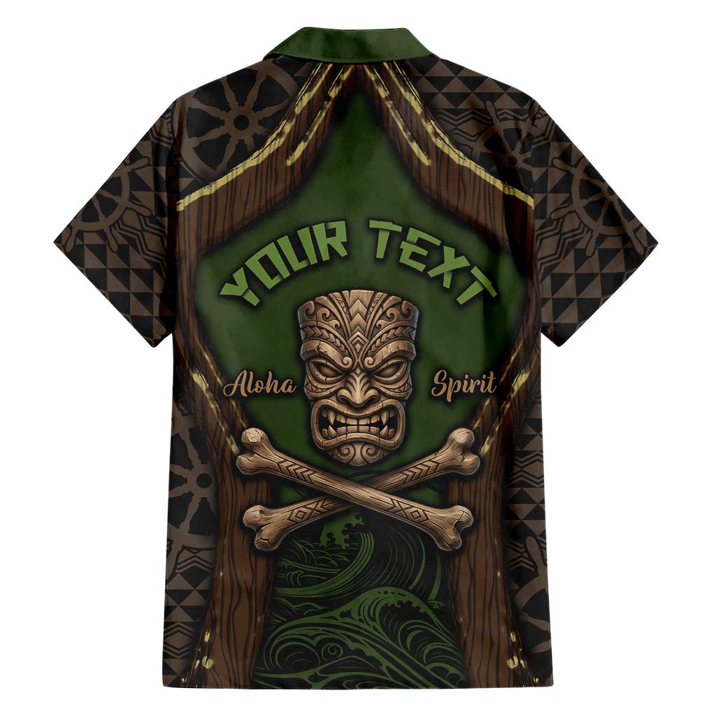 Personalised Hawaii Tiki Pirates Family Matching Summer Maxi Dress and Hawaiian Shirt Kakau Pattern Polynesian Style DT05 - Polynesian Pride