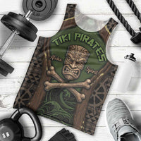 Personalised Hawaii Tiki Pirates Men Tank Top Kakau Pattern Polynesian Style