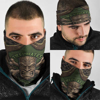 Hawaii Tiki Pirates Neck Gaiter Kakau Pattern Polynesian Style