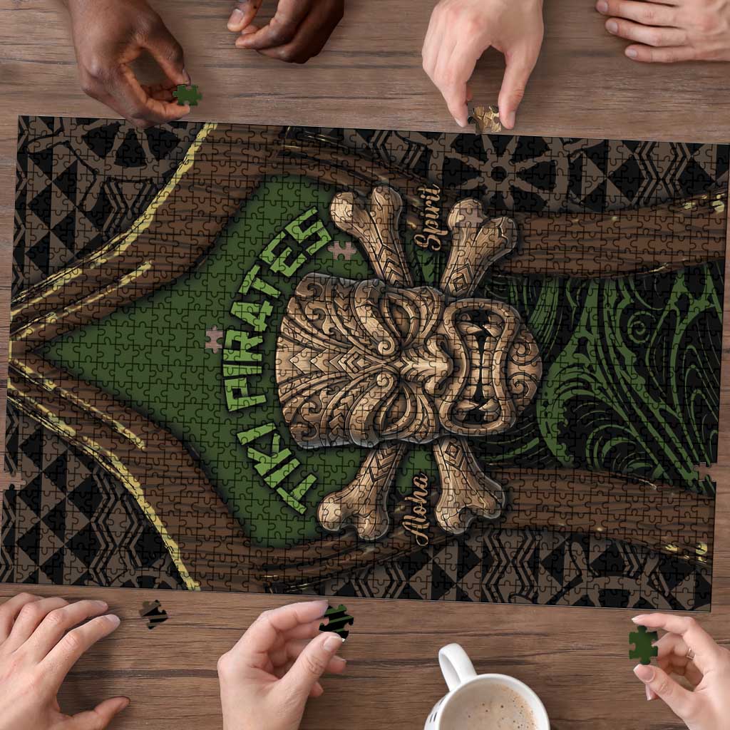 Hawaii Tiki Pirates Puzzle Kakau Pattern Polynesian Style