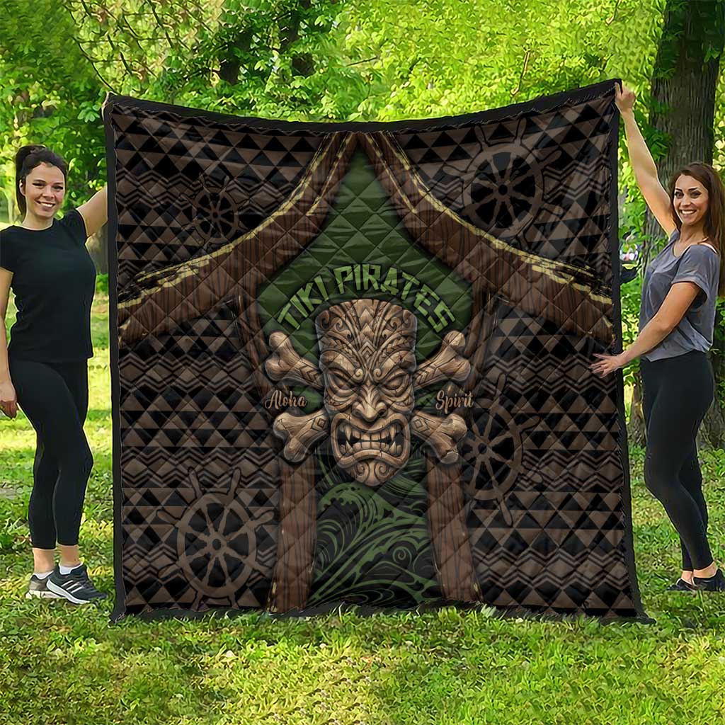 Hawaii Tiki Pirates Quilt Kakau Pattern Polynesian Style