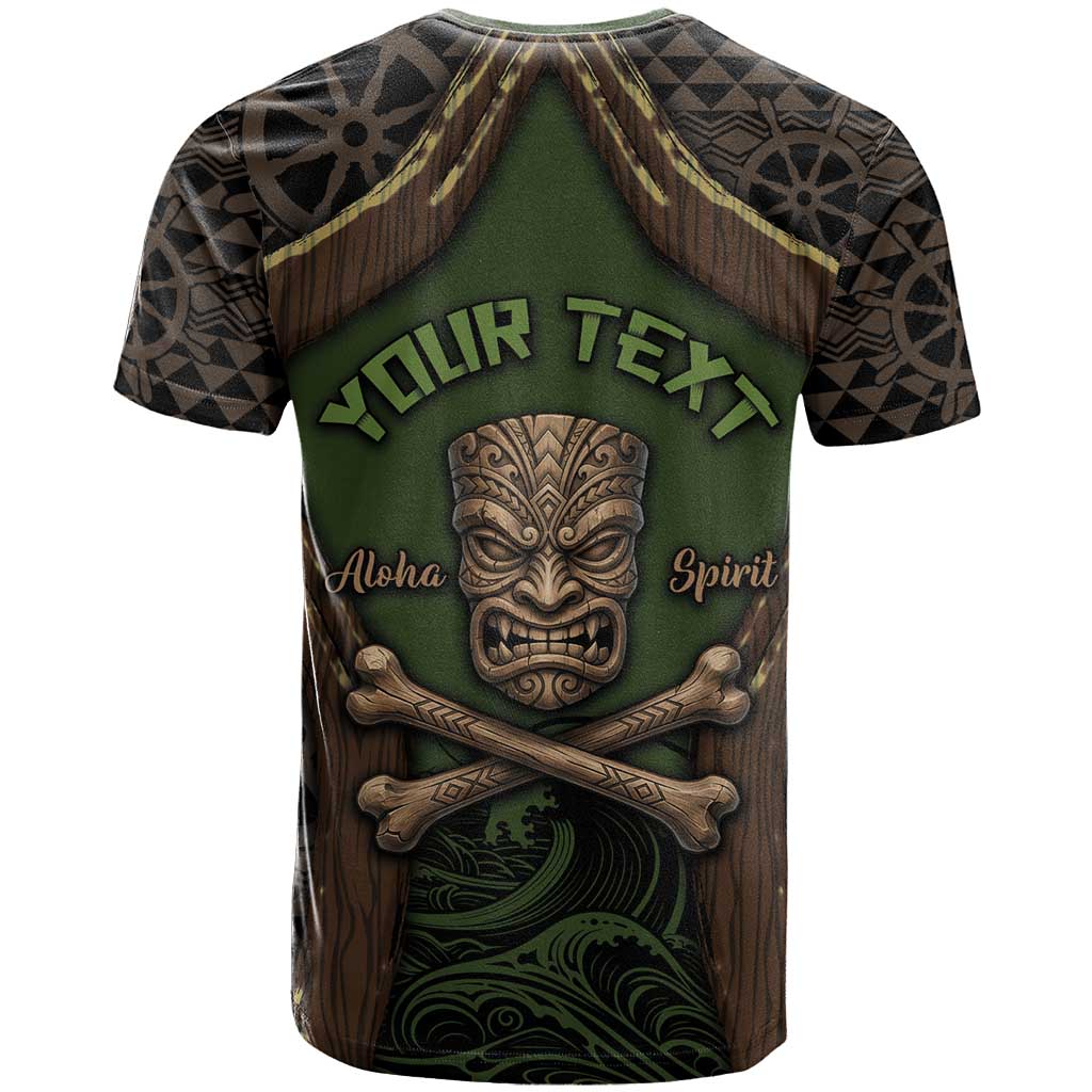 Personalised Hawaii Tiki Pirates T Shirt Kakau Pattern Polynesian Style