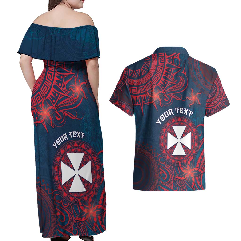 Personalised Wallis And Futuna Couples Matching Off Shoulder Maxi Dress and Hawaiian Shirt Hibiscus Polynesian Tribal Pattern DT05 - Polynesian Pride