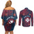 Personalised Wallis And Futuna Couples Matching Off Shoulder Short Dress and Long Sleeve Button Shirt Hibiscus Polynesian Tribal Pattern