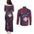 Personalised Wallis And Futuna Couples Matching Puletasi and Long Sleeve Button Shirt Hibiscus Polynesian Tribal Pattern