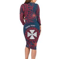 Personalised Wallis And Futuna Family Matching Long Sleeve Bodycon Dress and Hawaiian Shirt Hibiscus Polynesian Tribal Pattern DT05 - Polynesian Pride