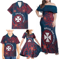Personalised Wallis And Futuna Family Matching Off Shoulder Maxi Dress and Hawaiian Shirt Hibiscus Polynesian Tribal Pattern DT05 - Polynesian Pride