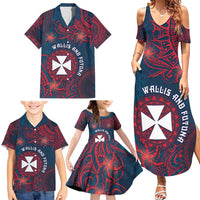 Personalised Wallis And Futuna Family Matching Summer Maxi Dress and Hawaiian Shirt Hibiscus Polynesian Tribal Pattern DT05 - Polynesian Pride
