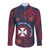 Personalised Wallis And Futuna Long Sleeve Button Shirt Hibiscus Polynesian Tribal Pattern