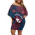 Personalised Wallis And Futuna Off Shoulder Short Dress Hibiscus Polynesian Tribal Pattern