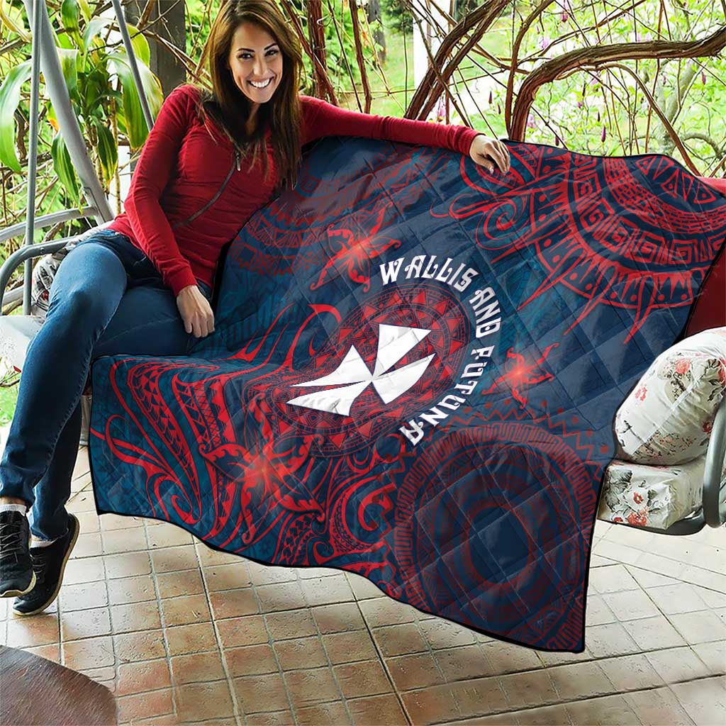 Wallis And Futuna Quilt Hibiscus Polynesian Tribal Pattern