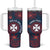Personalised Wallis And Futuna Tumbler With Handle Hibiscus Polynesian Tribal Pattern