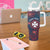 Personalised Wallis And Futuna Tumbler With Handle Hibiscus Polynesian Tribal Pattern