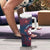 Personalised Wallis And Futuna Tumbler With Handle Hibiscus Polynesian Tribal Pattern