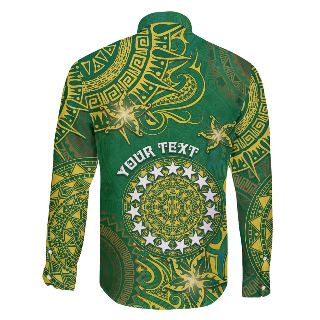 Personalised Cook Islands Family Matching Long Sleeve Bodycon Dress and Hawaiian Shirt Hibiscus Polynesian Tribal Pattern DT05 - Polynesian Pride