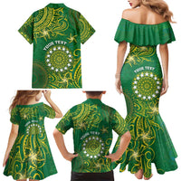 Personalised Cook Islands Family Matching Mermaid Dress and Hawaiian Shirt Hibiscus Polynesian Tribal Pattern DT05 - Polynesian Pride