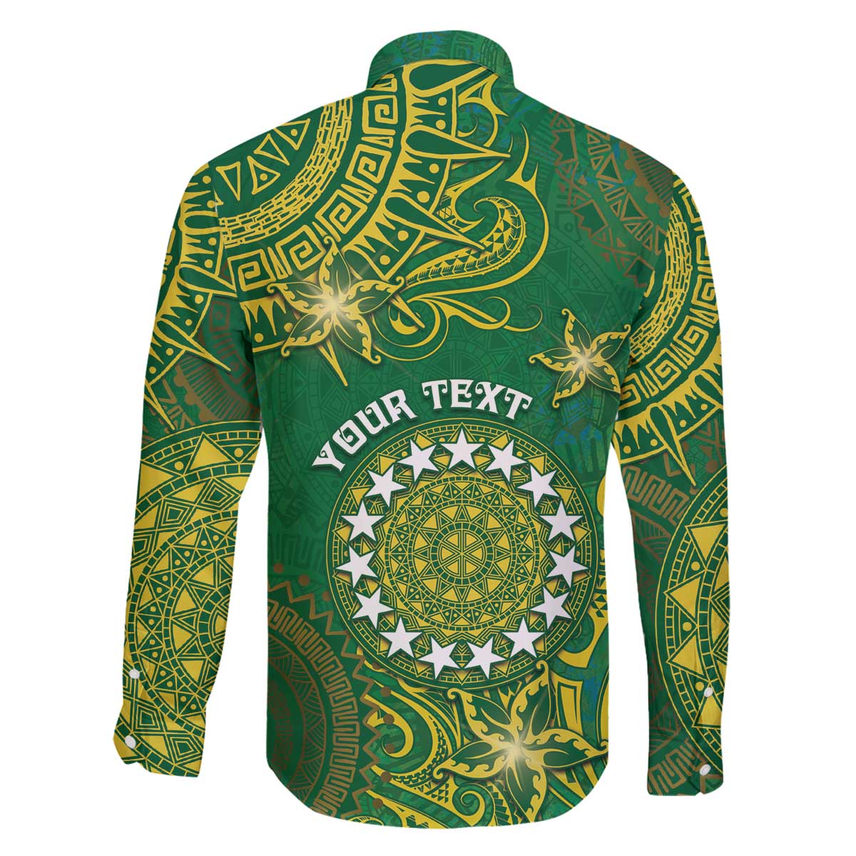 Personalised Cook Islands Family Matching Off The Shoulder Long Sleeve Dress and Hawaiian Shirt Hibiscus Polynesian Tribal Pattern DT05 - Polynesian Pride