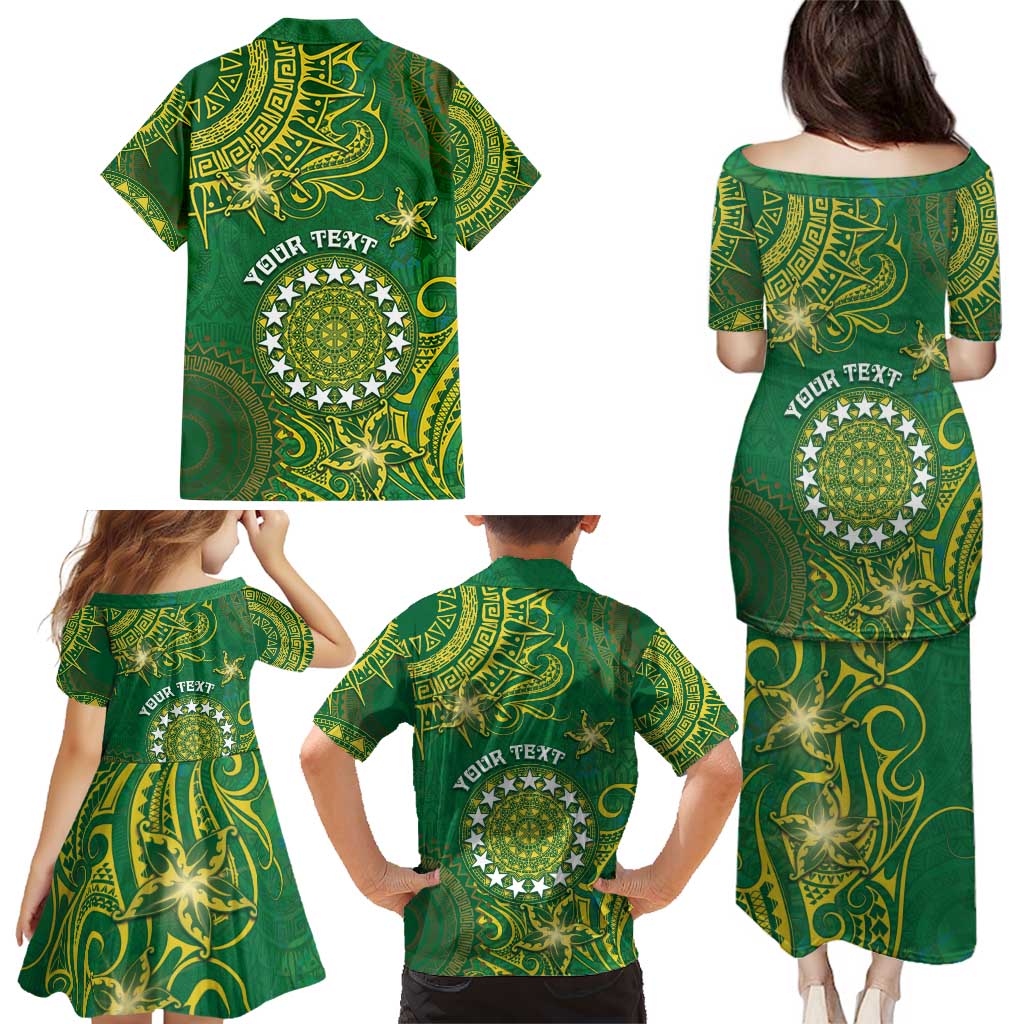 Personalised Cook Islands Family Matching Puletasi and Hawaiian Shirt Hibiscus Polynesian Tribal Pattern DT05 - Polynesian Pride