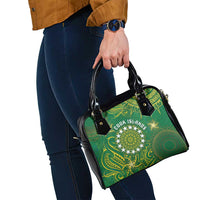 Cook Islands Shoulder Handbag Hibiscus Polynesian Tribal Pattern