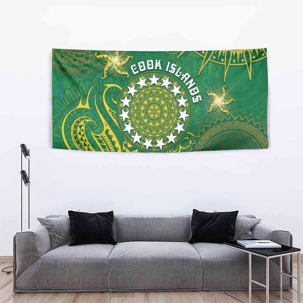 Cook Islands Tapestry Hibiscus Polynesian Tribal Pattern