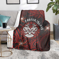 Easter Island Blanket Hibiscus Polynesian Tribal Pattern
