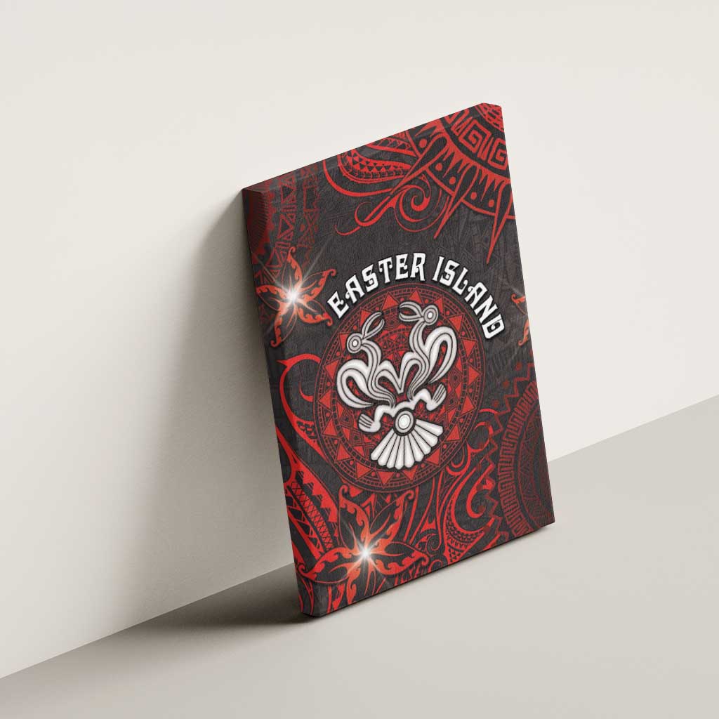 Easter Island Canvas Wall Art Hibiscus Polynesian Tribal Pattern