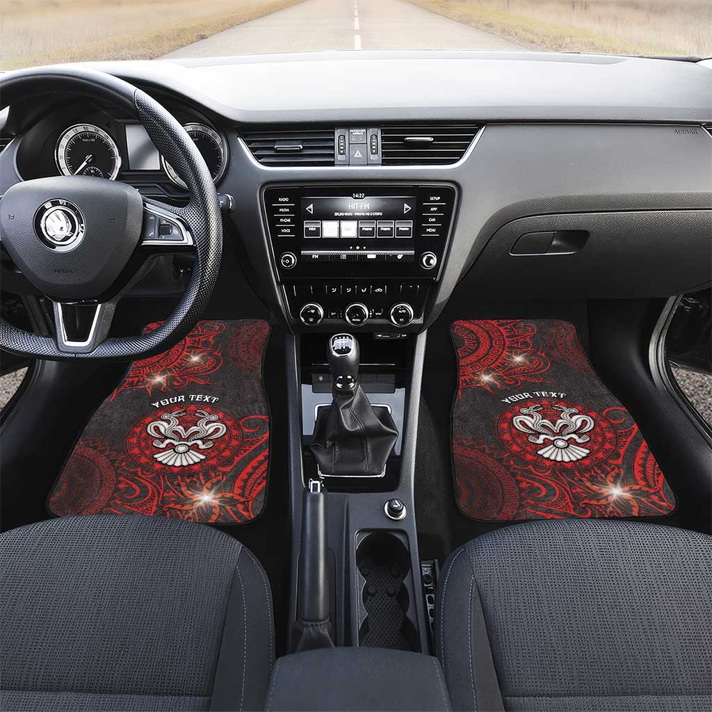Easter Island Car Mats Hibiscus Polynesian Tribal Pattern