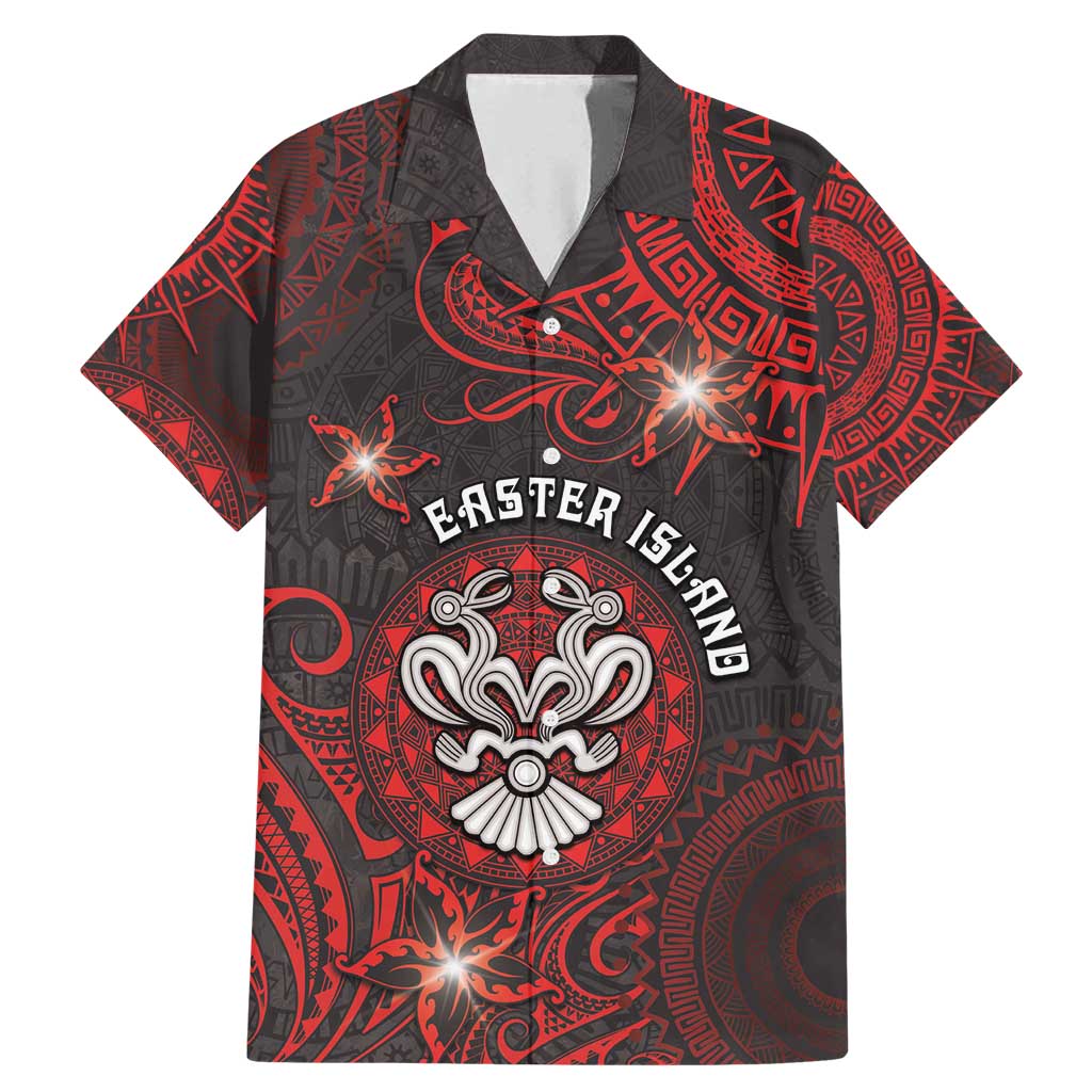 Personalised Easter Island Family Matching Mermaid Dress and Hawaiian Shirt Hibiscus Polynesian Tribal Pattern DT05 Dad's Shirt - Short Sleeve Black - Polynesian Pride