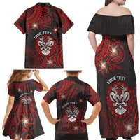 Personalised Easter Island Family Matching Off Shoulder Maxi Dress and Hawaiian Shirt Hibiscus Polynesian Tribal Pattern DT05 - Polynesian Pride