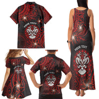 Personalised Easter Island Family Matching Tank Maxi Dress and Hawaiian Shirt Hibiscus Polynesian Tribal Pattern DT05 - Polynesian Pride