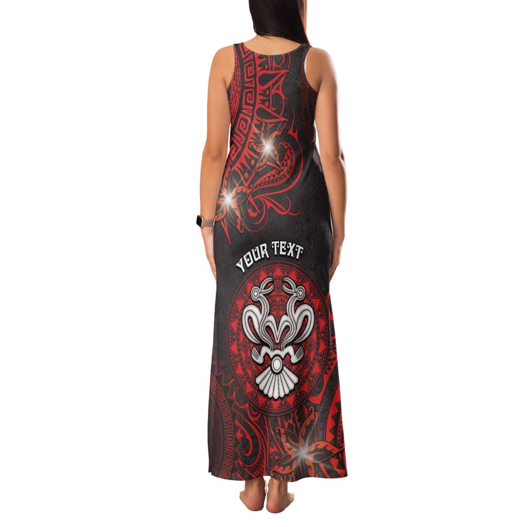 Personalised Easter Island Family Matching Tank Maxi Dress and Hawaiian Shirt Hibiscus Polynesian Tribal Pattern DT05 - Polynesian Pride