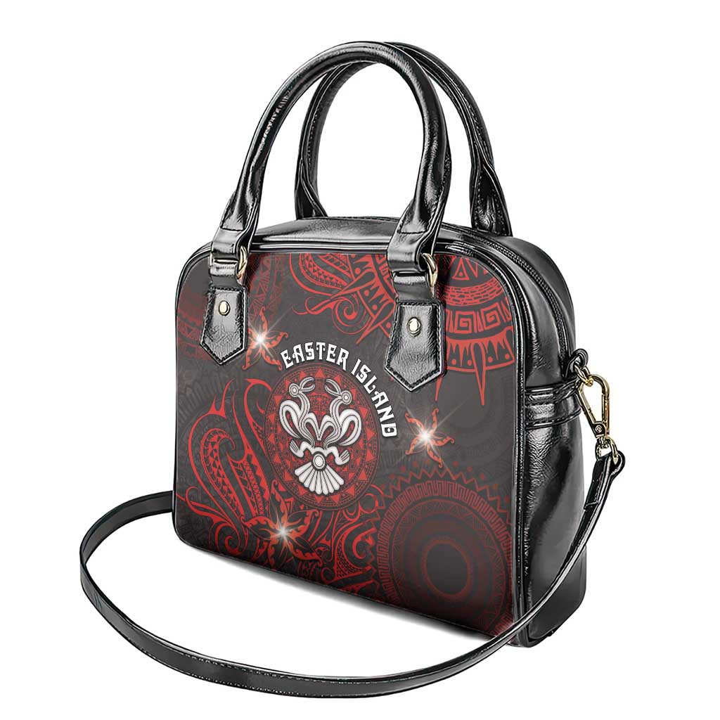 Easter Island Shoulder Handbag Hibiscus Polynesian Tribal Pattern