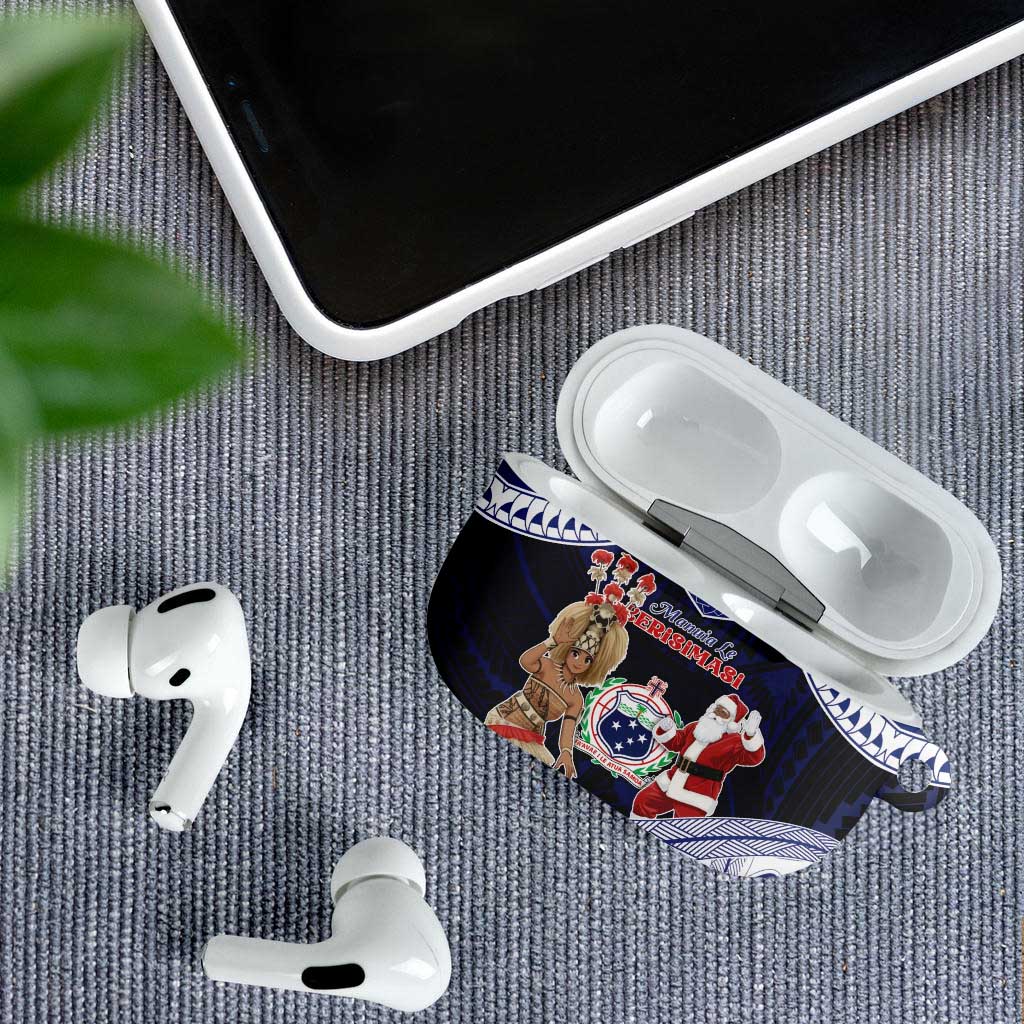 Samoa Christmas AirPods Case Samoan Siva Dance With Santa - Polynesian Pride