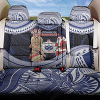Samoa Christmas Back Car Seat Cover Samoan Siva Dance With Santa DT05 One Size Navy - Polynesian Pride