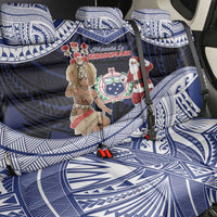 Samoa Christmas Back Car Seat Cover Samoan Siva Dance With Santa DT05 - Polynesian Pride