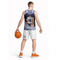 Samoa Christmas Basketball Jersey Samoan Siva Dance With Santa DT05 - Polynesian Pride