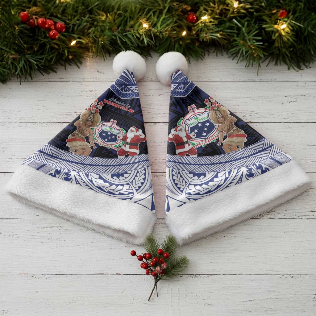 Samoa Christmas Santa Hat Samoan Siva Dance With Santa - Polynesian Pride