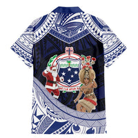 Samoa Christmas Family Matching Mermaid Dress and Hawaiian Shirt Samoan Siva Dance With Santa DT05 - Polynesian Pride