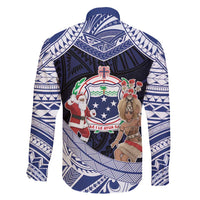 Samoa Christmas Family Matching Summer Maxi Dress and Hawaiian Shirt Samoan Siva Dance With Santa DT05 - Polynesian Pride