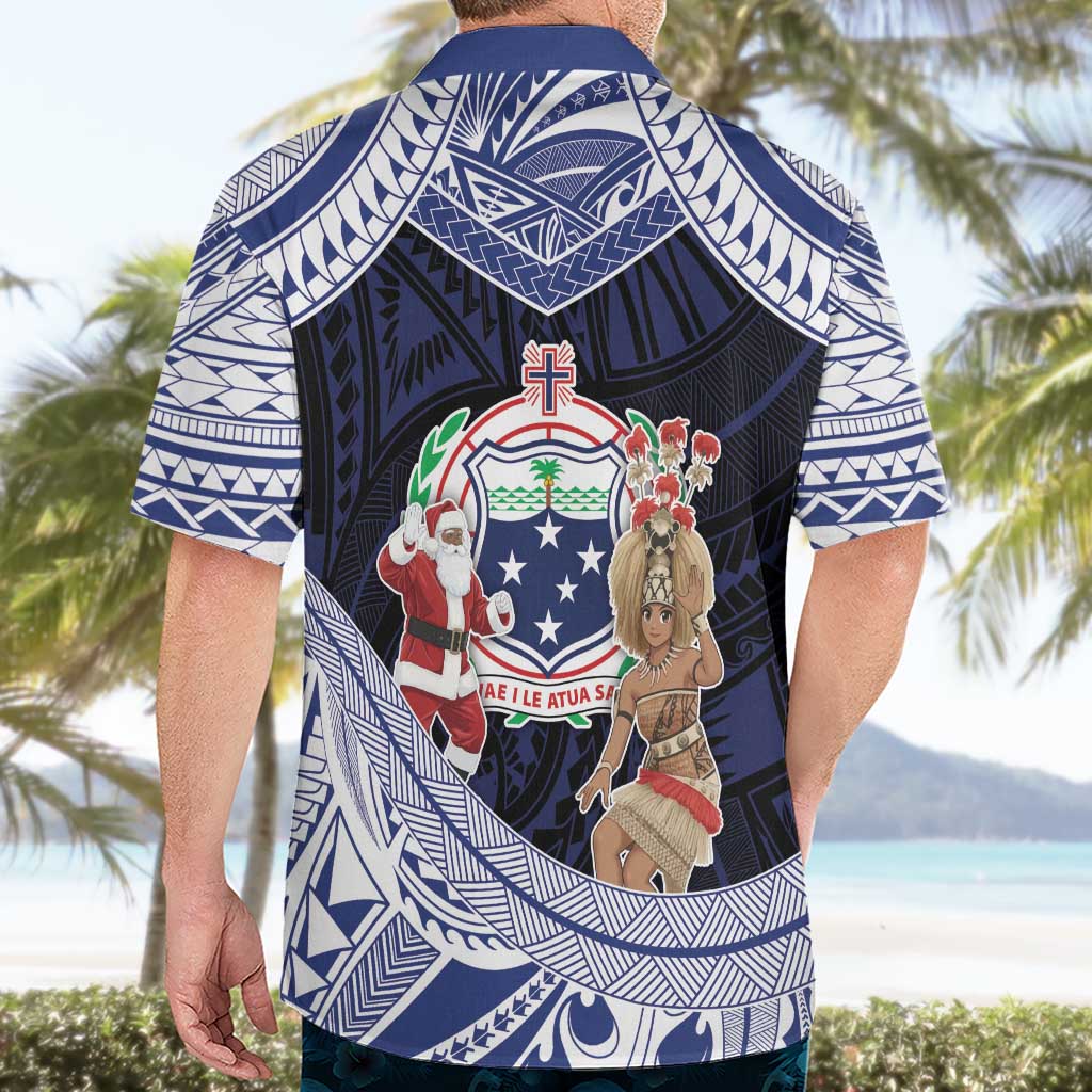 Samoa Christmas Hawaiian Shirt Samoan Siva Dance With Santa DT05 - Polynesian Pride