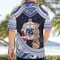 Samoa Christmas Hawaiian Shirt Samoan Siva Dance With Santa DT05 - Polynesian Pride